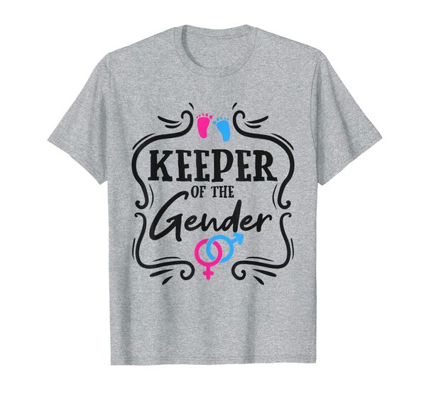 Keeper of The Gender Reveal Party Baby Announcement Gift T-Shirt, Mainly pictures