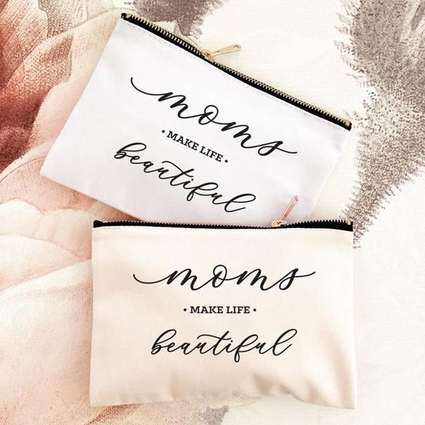 party decoration mom make life beautiful cosmetic bag mommy to be birthday mother's day christmas holiday baby shower retirement gift p
party decoration mom make life beautiful cosmetic bag mommy to be birthday mother's day christmas holiday baby shower retirement gift p