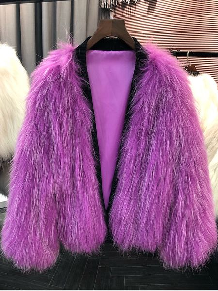 women 2021 real winter raccoon dog women's short color solid with cleavage v jacket ladies leather jackets s62 444v, Black
women 2021 real winter raccoon dog women's short color solid with cleavage v jacket ladies leather jackets s62 444v, Black