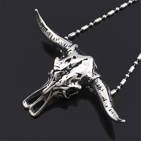 pendant necklaces stainless steel color mens bull head pendants chains long necklace large statement punk jewelry on the neck, Silver
pendant necklaces stainless steel color mens bull head pendants chains long necklace large statement punk jewelry on the neck, Silver