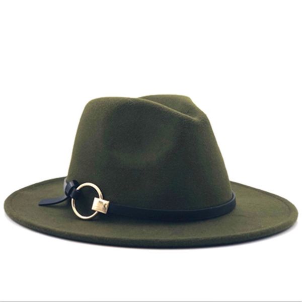 2021 new women metal belt solid color wool felt men's hat winter autumn green white wedding luxury wide brim fedora hats c7o9, Blue;gray
2021 new women metal belt solid color wool felt men's hat winter autumn green white wedding luxury wide brim fedora hats c7o9, Blue;gray