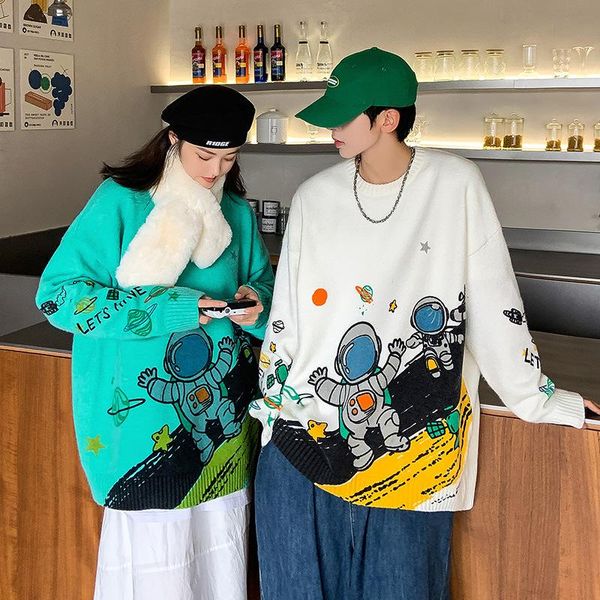 women's sweaters 2021 autumn and winter round neck sweater men's versatile student coat women, White;black
women's sweaters 2021 autumn and winter round neck sweater men's versatile student coat women, White;black