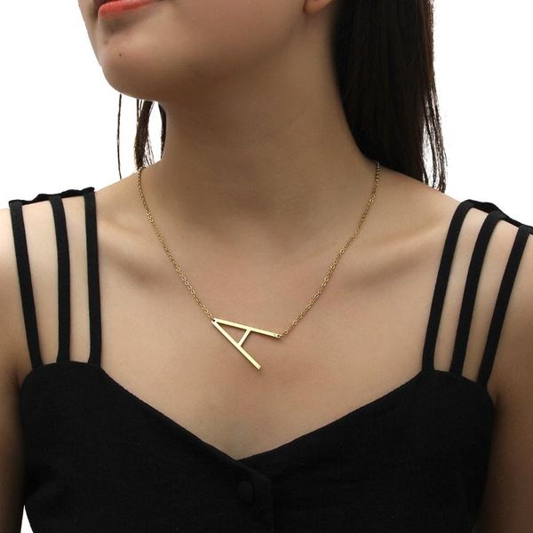 a-z initial letter necklace for women choker alphabet pendant necklaces stainless steel chain collar chain female jewelry gift, Golden;silver
a-z initial letter necklace for women choker alphabet pendant necklaces stainless steel chain collar chain female jewelry gift, Golden;silver