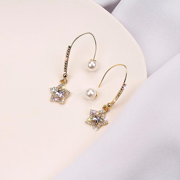 dangle & chandelier fashion earrings korean temperament net red rhinestone five-pointed star long wild ear hook jewelry, Silver
dangle & chandelier fashion earrings korean temperament net red rhinestone five-pointed star long wild ear hook jewelry, Silver