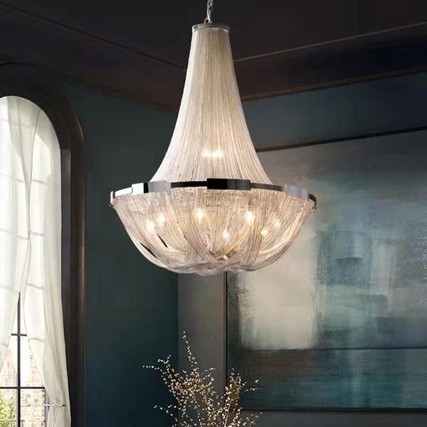 chandeliers luxury chrome led aluminum tassel chandelier post-modern split-level loft villa staircase dining room living creative lamp
chandeliers luxury chrome led aluminum tassel chandelier post-modern split-level loft villa staircase dining room living creative lamp