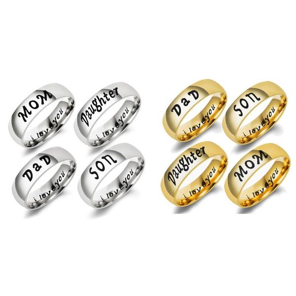 wedding rings love mom dad son daughter enamel titanium steel stainless couple ring for father mother's day gifts, Slivery;golden
wedding rings love mom dad son daughter enamel titanium steel stainless couple ring for father mother's day gifts, Slivery;golden