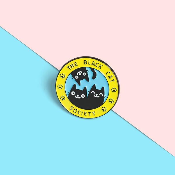 pins, brooches black cat society enamel pins cute animal round lapel badges cartoon gifts for friends jewelry wholesale, Gray
pins, brooches black cat society enamel pins cute animal round lapel badges cartoon gifts for friends jewelry wholesale, Gray