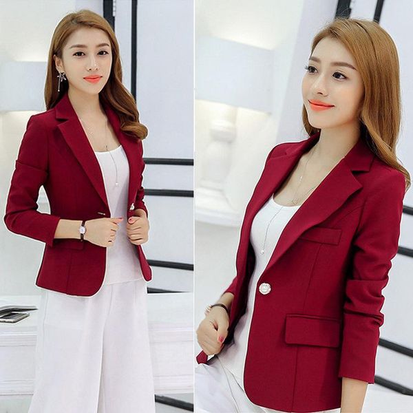 women's suits & blazers 2022 blazer gray long sleeve solid one button coat slim office lady jacket female suit femme jackets, White;black
women's suits & blazers 2022 blazer gray long sleeve solid one button coat slim office lady jacket female suit femme jackets, White;black