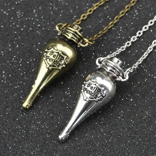magical potion necklace liquid luck bottle vingtage antique bronze silver color pendant movie jewelry wholesale x0707
magical potion necklace liquid luck bottle vingtage antique bronze silver color pendant movie jewelry wholesale x0707