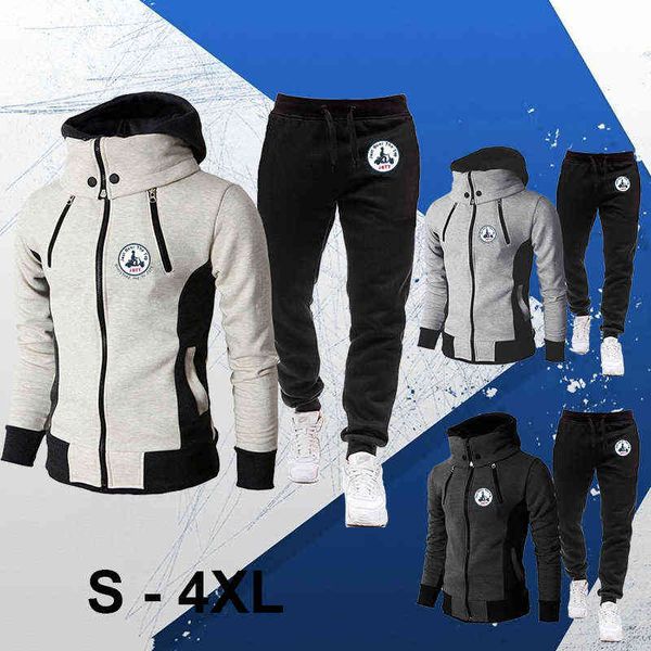 2021 new men's sportswear sweater suit autumn winter sets zipper hoodie + sweatpants 2 pieces jott print comfortable man set, Gray
2021 new men's sportswear sweater suit autumn winter sets zipper hoodie + sweatpants 2 pieces jott print comfortable man set, Gray