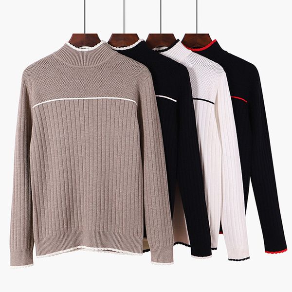 2021 new knitted sweater women autumn winter cashmere turtleneck long sleeve pullover female jumper knitwear gyqx, White;black
2021 new knitted sweater women autumn winter cashmere turtleneck long sleeve pullover female jumper knitwear gyqx, White;black