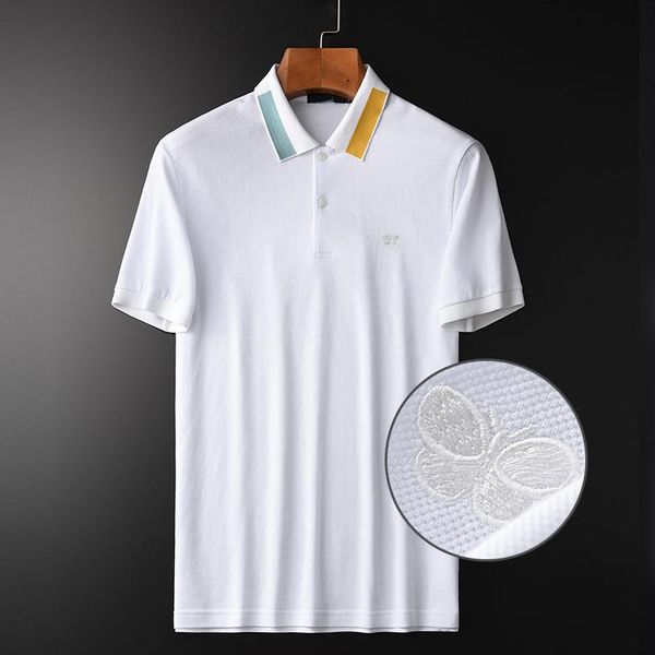 men's t-shirts minglu 100% cotton mens luxury embroidery yarn dye contrast color men plus size 3xl 4xl slim fit man, White;black
men's t-shirts minglu 100% cotton mens luxury embroidery yarn dye contrast color men plus size 3xl 4xl slim fit man, White;black