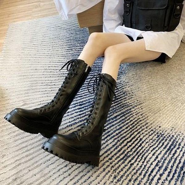 boots high platform women mid-calf thick bottom motorcycle female punk shoes autumn winter 2021, Black
boots high platform women mid-calf thick bottom motorcycle female punk shoes autumn winter 2021, Black