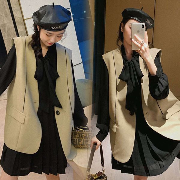 2021large size women's early autumn new suit fat mm foreign style age reducing slim vest chiffon dress two piece set, Black;gray
2021large size women's early autumn new suit fat mm foreign style age reducing slim vest chiffon dress two piece set, Black;gray