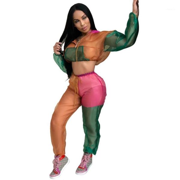 mesh color block patchwork set women see through long sleeve o neck with cap tracksuit two piece suit female sport women's tracksuits, Gray
mesh color block patchwork set women see through long sleeve o neck with cap tracksuit two piece suit female sport women's tracksuits, Gray