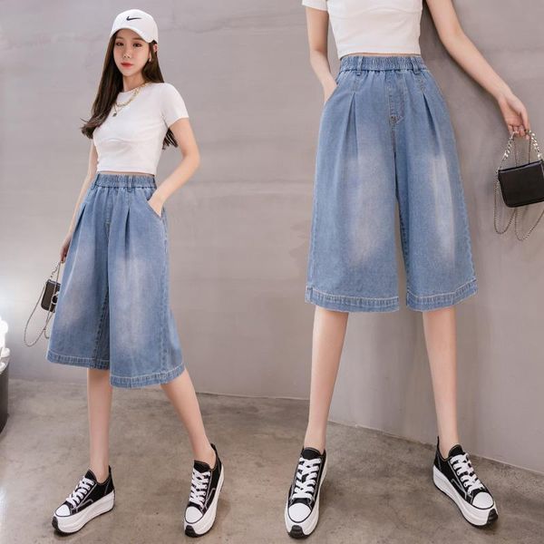 women's jeans fashion cow pants 2021 spring/summer elastic waist high straight hyun ya wide legs, Blue
women's jeans fashion cow pants 2021 spring/summer elastic waist high straight hyun ya wide legs, Blue