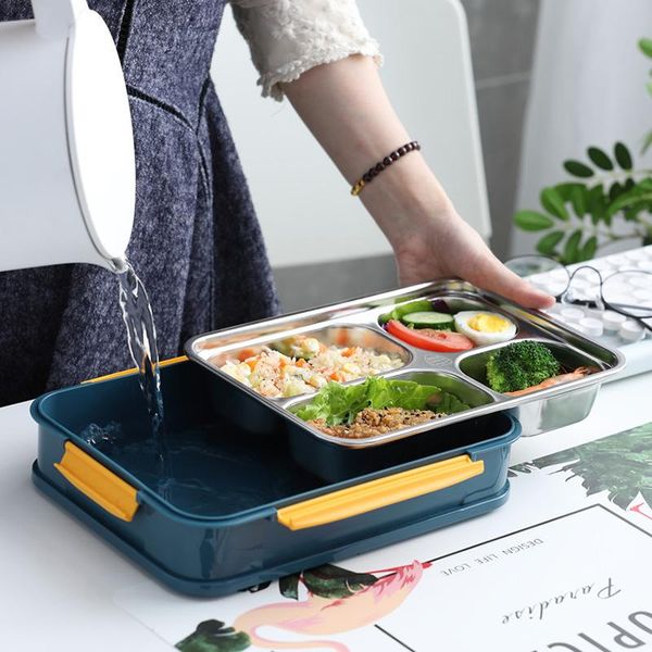 dinnerware sets stainless steel lunch box with spoons forks insulated bento portable container student office leakproof
dinnerware sets stainless steel lunch box with spoons forks insulated bento portable container student office leakproof