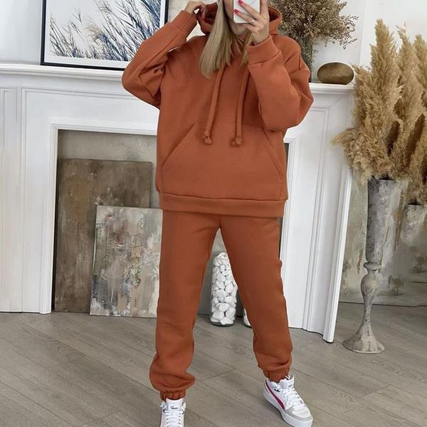 women's two piece pants yana fashion sport loose suits women elegant solid front pocket hoodies suit casual ankle banded ladies, White
women's two piece pants yana fashion sport loose suits women elegant solid front pocket hoodies suit casual ankle banded ladies, White