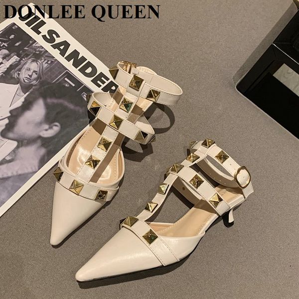 2021 new spring fashion rivets sandals women pointed toe mid heel 4cm pumps luxury mule brand studded shoe zapatillas mujer, Black
2021 new spring fashion rivets sandals women pointed toe mid heel 4cm pumps luxury mule brand studded shoe zapatillas mujer, Black