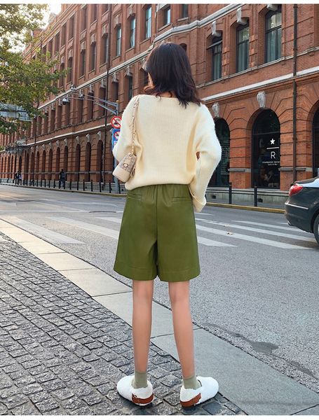 2021 plutonium fashions women's fall summer elastic waistline loose five points leather pants plus size shorts 5o0l, White;black
2021 plutonium fashions women's fall summer elastic waistline loose five points leather pants plus size shorts 5o0l, White;black