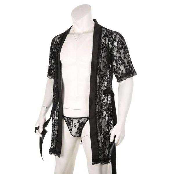men's sleepwear lace bathrobe men long robe nightwear kimono nightgown loose bath gown male erotic costume home wear with t-back, Black;brown
men's sleepwear lace bathrobe men long robe nightwear kimono nightgown loose bath gown male erotic costume home wear with t-back, Black;brown