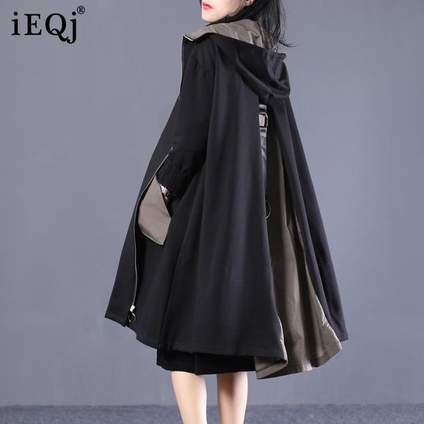 women's trench coats ieqj 2021 autumn fashion women hooded jacket zippers full skeeves pocket mid length windbreaker ws33301 big size, Tan;black
women's trench coats ieqj 2021 autumn fashion women hooded jacket zippers full skeeves pocket mid length windbreaker ws33301 big size, Tan;black