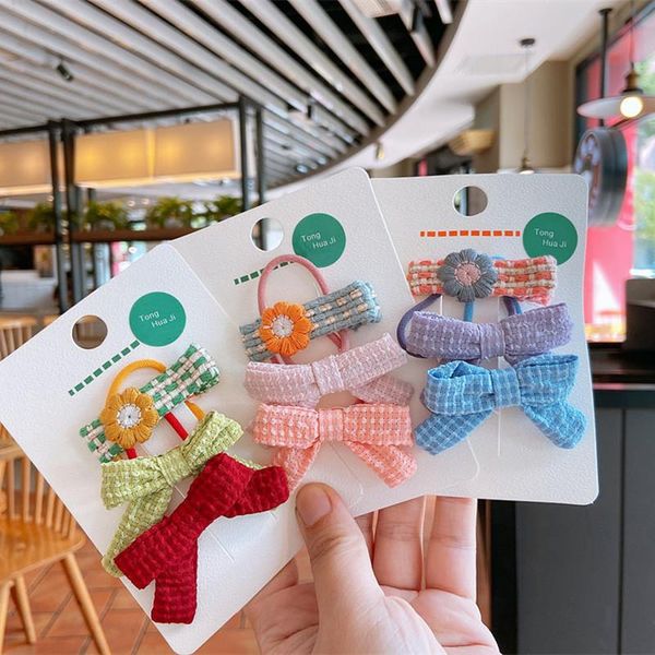 3 pcs children's hair accessories autumn korean fashion girl lattice fabric bow rubber band hair rope flower hairpin headwear, Slivery;white
3 pcs children's hair accessories autumn korean fashion girl lattice fabric bow rubber band hair rope flower hairpin headwear, Slivery;white
