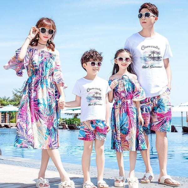 family matching outfits summer mother daughter dresses girl dress short sleeve t shirt shorts fashion father son sets purple1, Blue
family matching outfits summer mother daughter dresses girl dress short sleeve t shirt shorts fashion father son sets purple1, Blue