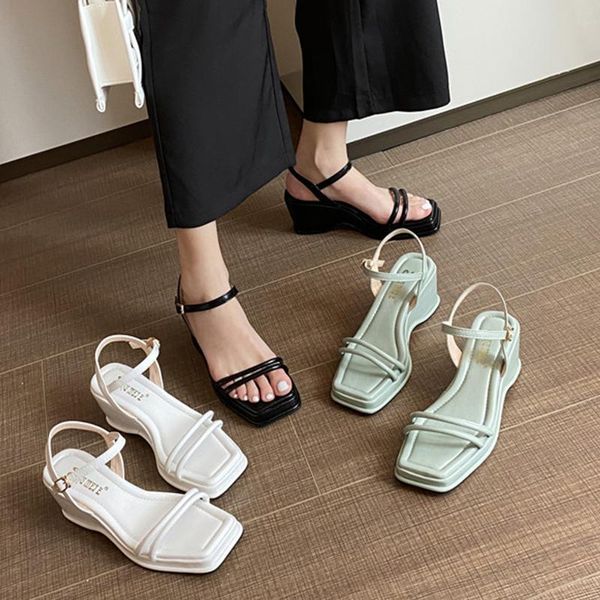 dress shoes summer wedges sandals 2021 thick soled flat open toe women soft stitching ladies beach comfortable, Black
dress shoes summer wedges sandals 2021 thick soled flat open toe women soft stitching ladies beach comfortable, Black