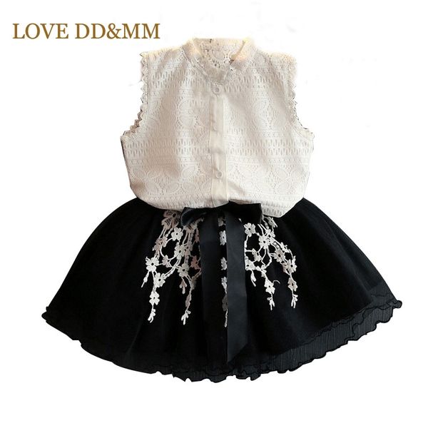 love dd&mm girls clothing sets summer girl fashion bow sleeveless lace shirts + black lace skirts kids clothes 210715, White
love dd&mm girls clothing sets summer girl fashion bow sleeveless lace shirts + black lace skirts kids clothes 210715, White