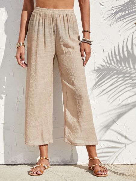 solid cover up pants p4ly#, White;black 
solid cover up pants p4ly#, White;black