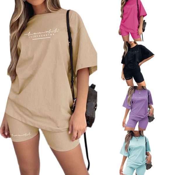 women's shorts sets women outfits summer printed loose casual t-shirt sports joggers biker outfit for woman, White;black
women's shorts sets women outfits summer printed loose casual t-shirt sports joggers biker outfit for woman, White;black