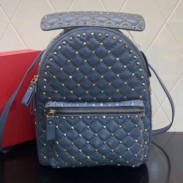 backpack travelling bag handbags fashion rivet lambskin genuine leather diamond pattern hardware metal fittings adjustableohro
backpack travelling bag handbags fashion rivet lambskin genuine leather diamond pattern hardware metal fittings adjustableohro