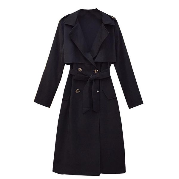women's trench coats xfpv 2021 autumn winter fashion r korean style long windbreake sleeve turndown collar double breasted, Tan;black
women's trench coats xfpv 2021 autumn winter fashion r korean style long windbreake sleeve turndown collar double breasted, Tan;black
