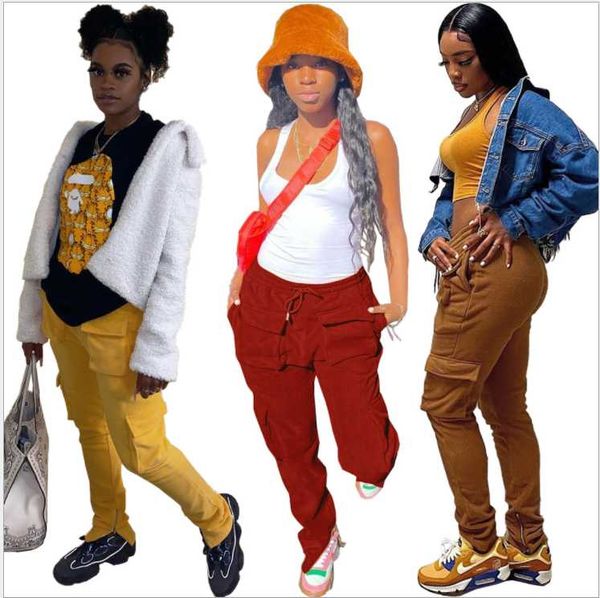 women's pants & capris 2022 product solid color high waist bandage streetwear trousers with pocket women stacked leggings, Black;white
women's pants & capris 2022 product solid color high waist bandage streetwear trousers with pocket women stacked leggings, Black;white