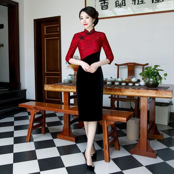 ethnic clothing middle aged female flower print novelty qipao exquisite chinese formal party dress elegant mandarin collar vintage cheongsam, Red
ethnic clothing middle aged female flower print novelty qipao exquisite chinese formal party dress elegant mandarin collar vintage cheongsam, Red
