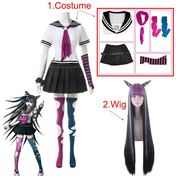 anime costumes anime danganronpa mioda ibuki cosplay costume colorful devil horn wig for woman halloween carnival costume, Black
anime costumes anime danganronpa mioda ibuki cosplay costume colorful devil horn wig for woman halloween carnival costume, Black