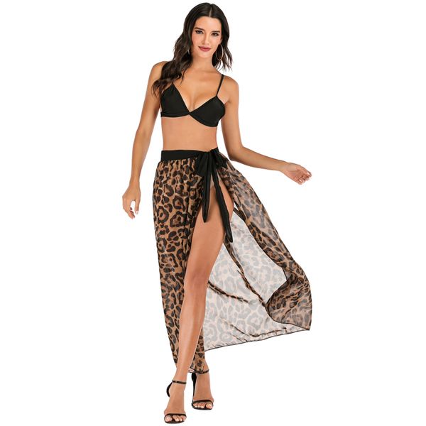 new women bikini cover up swimwear beach skirt sheer split maxi beach sundress leopard snake skin summer bathing suit, Black
new women bikini cover up swimwear beach skirt sheer split maxi beach sundress leopard snake skin summer bathing suit, Black