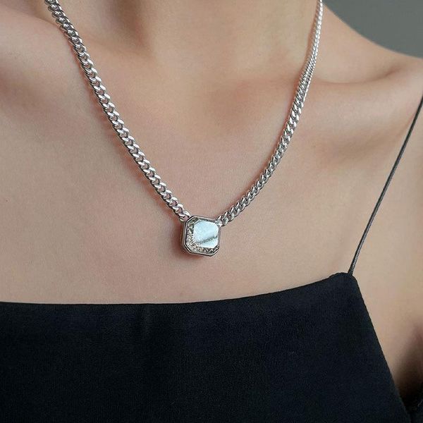chains sterling silver heavy industry necklace women's tawny square glass pendant chain retro minority light luxury neck
chains sterling silver heavy industry necklace women's tawny square glass pendant chain retro minority light luxury neck