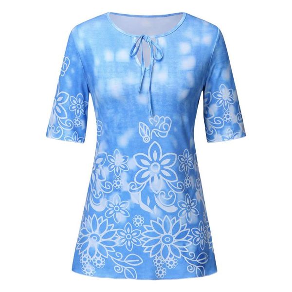women's blouses & shirts chiffon print t-shirt round neck half sleeve tie front hallow out floral casual shirt for ladies clothing, White
women's blouses & shirts chiffon print t-shirt round neck half sleeve tie front hallow out floral casual shirt for ladies clothing, White