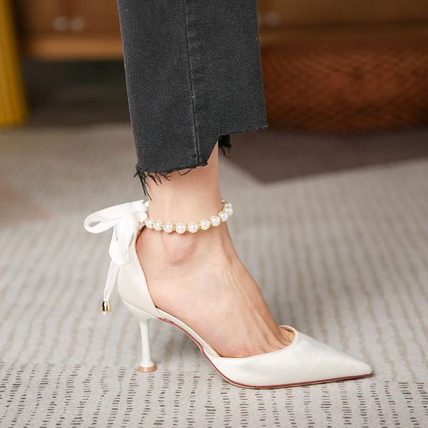 dress shoes bowknot word with high-heeled stiletto heel spring 2021 shallow mouth pointed toe women's single, Black
dress shoes bowknot word with high-heeled stiletto heel spring 2021 shallow mouth pointed toe women's single, Black