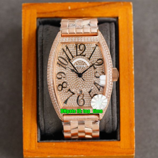 rrf luxury watches cintrée curvex 8880 full diamond automatic mechanical mens watch pavé diamonds dial rose gold bracelet gents wristwatches, Slivery;brown 
rrf luxury watches cintrée curvex 8880 full diamond automatic mechanical mens watch pavé diamonds dial rose gold bracelet gents wristwatches, Slivery;brown
