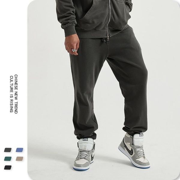 men's pants couple trousers 2021 distressed sweatpants european american high street fashion brand solid color men and women, Black
men's pants couple trousers 2021 distressed sweatpants european american high street fashion brand solid color men and women, Black