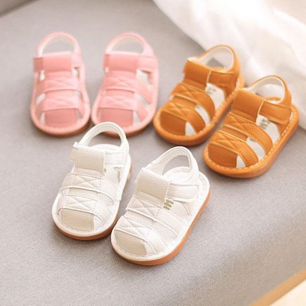 sandals cute pu rubber toddler shoes for born baby girls boys with sound kids cool summer soft bottom, Black;red
sandals cute pu rubber toddler shoes for born baby girls boys with sound kids cool summer soft bottom, Black;red