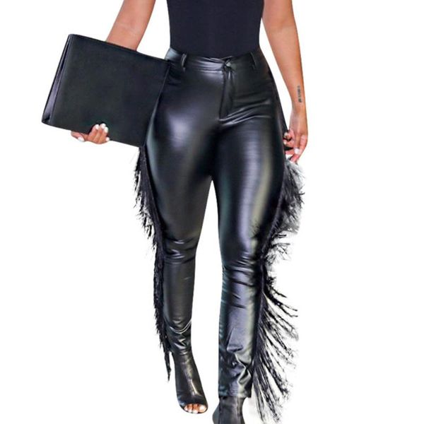casual black pants women slim tassels high elastic pu leather pencil pants autumn and winter trousers club wear streetwear, Black;white
casual black pants women slim tassels high elastic pu leather pencil pants autumn and winter trousers club wear streetwear, Black;white