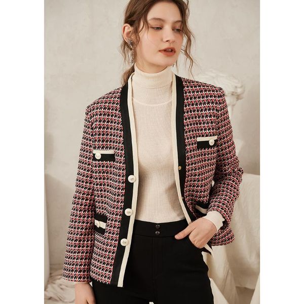 women's jackets women's plaid jacket elegant short cardigan women v-neck single breasted for coats and, Black;brown
women's jackets women's plaid jacket elegant short cardigan women v-neck single breasted for coats and, Black;brown