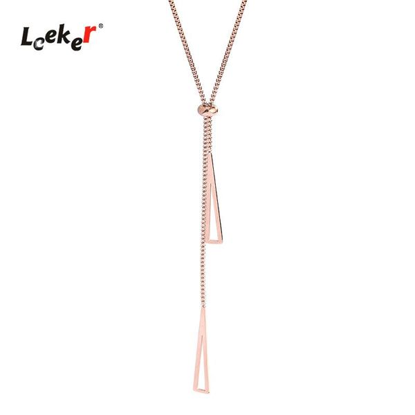 pendant necklaces leeker double line adjustable pendants stainless steel necklace rose gold color chain wedding accessories jewelry 115, Silver
pendant necklaces leeker double line adjustable pendants stainless steel necklace rose gold color chain wedding accessories jewelry 115, Silver