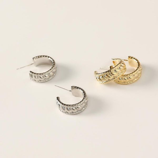 stud classic retro hong kong style c shape earrings elegant sweet temperament minimalist accessories for women hyacinth, Golden;silver
stud classic retro hong kong style c shape earrings elegant sweet temperament minimalist accessories for women hyacinth, Golden;silver