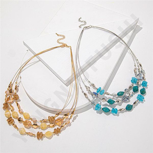 chains 1pcs natural stone necklace blue yellow irregular beads loose spacer bead for women fashion jewelry, Silver
chains 1pcs natural stone necklace blue yellow irregular beads loose spacer bead for women fashion jewelry, Silver