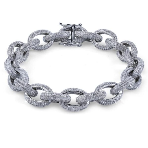 12mm men hop iced out hip copper silver gold and heavy thick bracelet link material zircon cubic oval bracelets twisted 7"8" ofiij, Black
12mm men hop iced out hip copper silver gold and heavy thick bracelet link material zircon cubic oval bracelets twisted 7"8" ofiij, Black